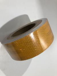 Лента светоотражающая самоклеящаяся 50мм*25м,  желтая, рулон