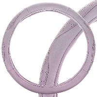 Оплетка экокожа с перфорированными вставками Art-1, М (37-39 см), серая SKYWAY S01102341