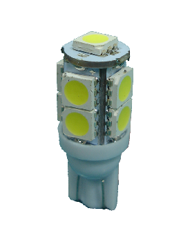 Светодиод T10 12V WHITE  9 SMD W2.1*9.5D (Avs-12T10-W\9SMD\5050\2BL) блистер 2 шт., к-т   Автосвет