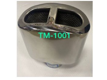 Насадка на глушитель d75D 90 L220 мм, овальная, нержавеющая сталь TM-1001  