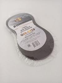 Губка поролоновая «косточка» 220*110*45 мм (Вакуум) S026 СЕРАЯ (1/615)