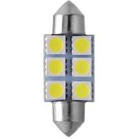 Светодиод T11*36 24V WHITE  6SMD (5050) S8,5  Avs-24T11*36-W\6SMD\5050 (без упаковки), шт   Автосвет