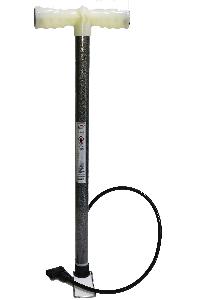 Насос ручной без манометра, откидная ножка, зажим пластик, пластиковая белая ручка  НР5730  (1/20)