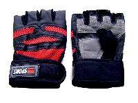 Перчатки водительские без пальцев красные