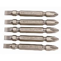 Бита отверточная BIT 6,3 длина 65мм двусторонняя РН3-SL6.5мм (5шт*50386), к-т   59386 SATA (1/12)