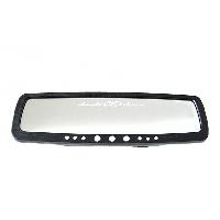 Зеркало салонное плоское 270*80 мм / черная оправа под дерево, стразы D.A.D. SNJ-070 