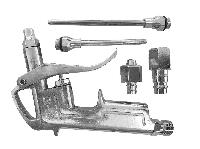 Пистолет продувочный металл с быстросъемом, 3 насадки