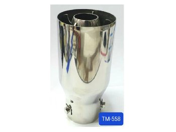 Насадка на глушитель d65D90 L170 мм, со свистком, хром TM-558