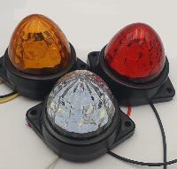 Фонарь габаритный для грузовых авто круглый светодиодный 12/24V, 6LED, малый, белый, (уп.4шт), шт 