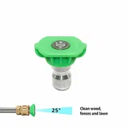 Насадка быстросъемная для мойки высокого давления, 25° (зеленый)