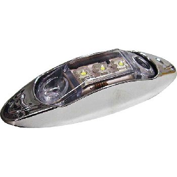 Фонарь габаритный 12/24V  3 LED , белый , шт.