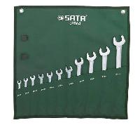 Ключи рожково-накидные ( 11 предметов) 8-24 мм, тканевый чехол, к-т 09064  SATA
