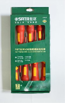 Отвертки диэлектрические 1000V ( 7 предметов ), к-т  09303  SATA