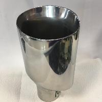 Насадка на глушитель d55D120 L190 мм, двойная стенка, овал, хром TM-705