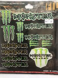 Наклейка светоотражающая MФNSTER (набор 14 предметов) PKTT-141, шт