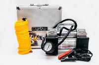 Компрессор ТАЙФУН 802SG, 12V, клеммы, 70 л/мин, 2-х цилиндровый, в металлическом кейсе  (1/4)