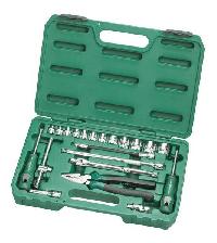 Инструменты 3/8" ( 21 предмет) головки 6 гр 6-24 мм, воротки, плоскогубцы, кейс  09503  SATA 