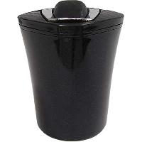 Пепельница-стакан пластик, синяя подсветка крышки, держатель телефона, черная 3333 BK