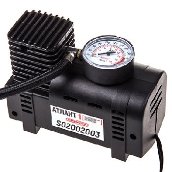 Компрессор пластик корпус АТЛАНТ-01, 12V, 20 л/мин,20 АТМ, 3 вида насадок SKYWAY S02002003 (1/20)