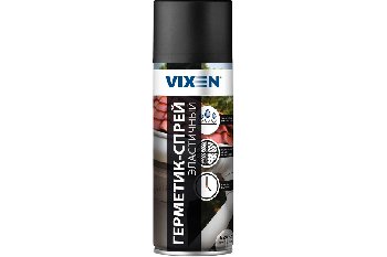 Герметик эластичный черный, 520 мл, спрей  VX90203 VIXEN (уп.12шт) 