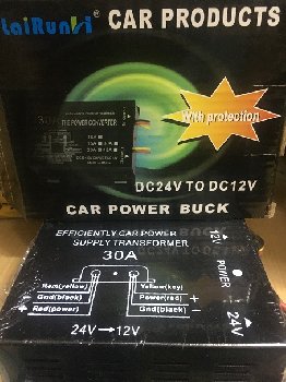 Инвертер (преобразователь напряжения) 24V в 12V (30 A)