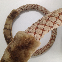 Оплетка экомех короткий М (37-39 см) бежевый, экокожа  (00017059)