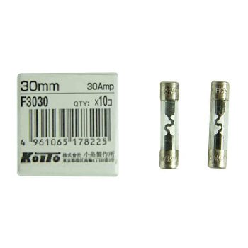 Предохранитель стеклянный 6*30мм, 30 А, шт.  KOITO (уп.10 шт.) F3030