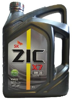 Масло моторное ZIC X7 Diesel  5w30 CF/SL (A3/B3, A3/B4), 6л  (синтетика) (1/3)