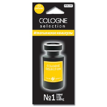 Ароматизатор подвесной пластина COLOGNE Selection Итальянские каникулы PCOL-145    (1/600)