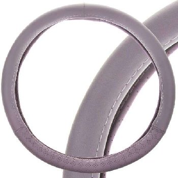 Оплетка экокожа с перфорированными вставками Art-3, M (37-39 см), серая SKYWAY S01102347