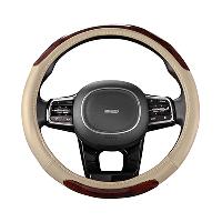 Оплетка экокожа, вставки под дерево Wood-5, M (37-39 см) Бежевая , шт. SKYWAY S01102141