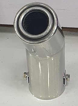 Насадка на глушитель d50 D50 L160 мм, округлый край, сетка, хром TM-413