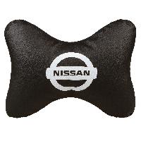 Подушка подголовник Косточка экокожа 30*20 см, Черная NISSAN S08002025 SW