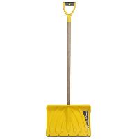 Лопата снеговая, ковш пластик 45*33 см, НОРД Эксперт деревянный черенок , V-обр. ручка