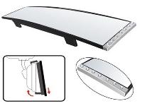 Зеркало салонное панорамное 270*75 мм, черная оправа, стразы, 3R-273