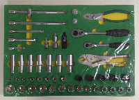 Набор инструментов (48 предметов) головки,трещетки,адаптеры в ложементе Т79(08901В) TSTOP