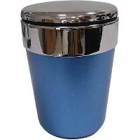 Пепельница-стакан пластик, синяя подсветка крышки, синяя  3030 BU