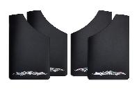 Брызговик плоский 370*220, надпись XXX, черный (4 шт) к-т  малый 