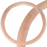 Оплетка экокожа с перфорированными вставками Art-4, M (37-39 см), бежевая SKYWAY S01102314