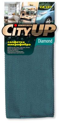 Салфетка Микрофибра 35*40см (CA-107) Diamond Текстурное плетение, шт.    (1/200) CityUp