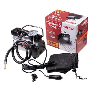 Компрессор метал корпус Tornado AC-580, 12V, штекер, 35 л/мин, в чехле SKYWAY S02001023 (1/8)
