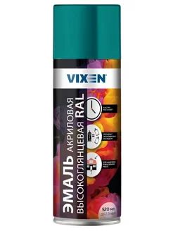 Краска-спрей эмаль Зеленый мятный высокоглянцевая (RAL 6029) акриловая, 520мл VX66029 VIXEN (уп12шт)