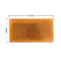 Катафот прямоугольный желтый, 3*6 см, крепление двусторонний скотч, 2шт, к-т (A-08 yellow)