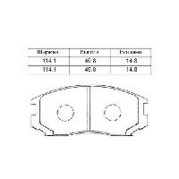 PF-3285/ 6416  Колодки тормозные дисковые NISSHINBO MMC Mirage,Lancer
