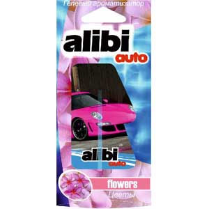 Ароматизатор подвесной гелевый мембрана Alibi auto ЦВЕТЫ  ABA-18  (12/240) 