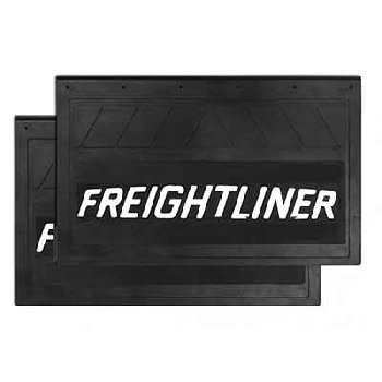 Брызговик плоский на длинномер задний  590*360*5мм, черный, надпись FREIGHTLINER (2 шт), к-т 