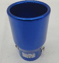 Насадка на глушитель d60D 75 L150, широкий выход, округлый край, синий металлик  арт ТМ-683BL