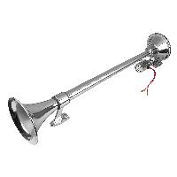 Сигнал воздушный 12/24V 1 большая круглая труба L640мм 120dB Хром 10А SKYWAY S07601027/S07601056 