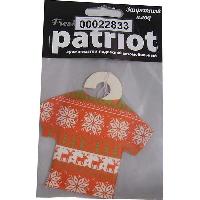 Ароматизатор подвесной текстиль ЗИМНИЙ АРОМАТ майка Снежинки красные (запретный плод) PAT- 004 (5/40