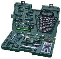 Инструменты 3/8" ( 58 предметов) головки 6 гр 6-19 мм, трещотка, ключи, отвертки  09516 SATA